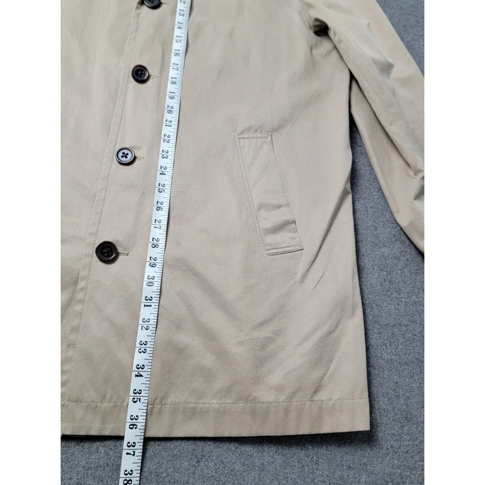 Banana‎ Republic Trench Coat Men's XL Beige Lined Vented Back Single Breasted